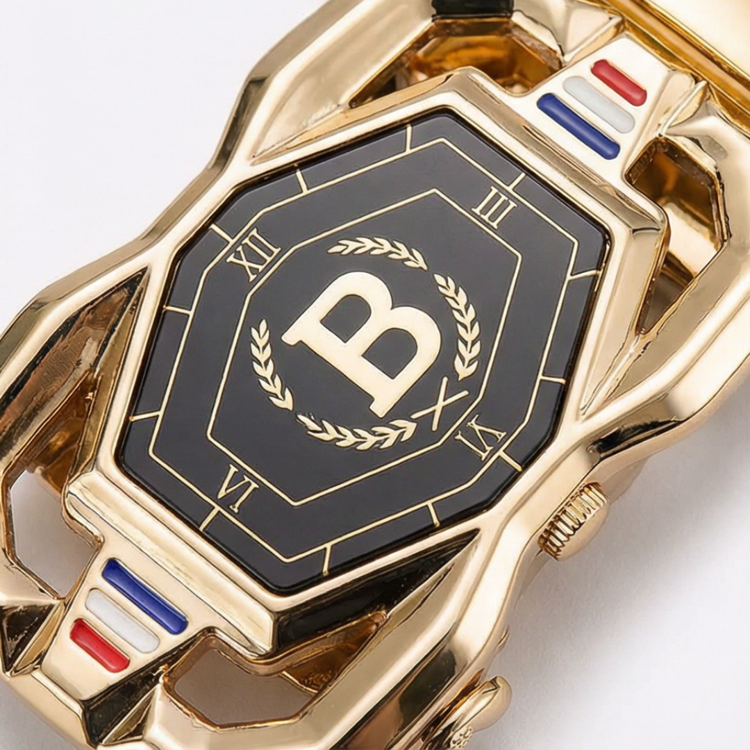 Beltoni - Crocodile leather belt with auto lock buckle