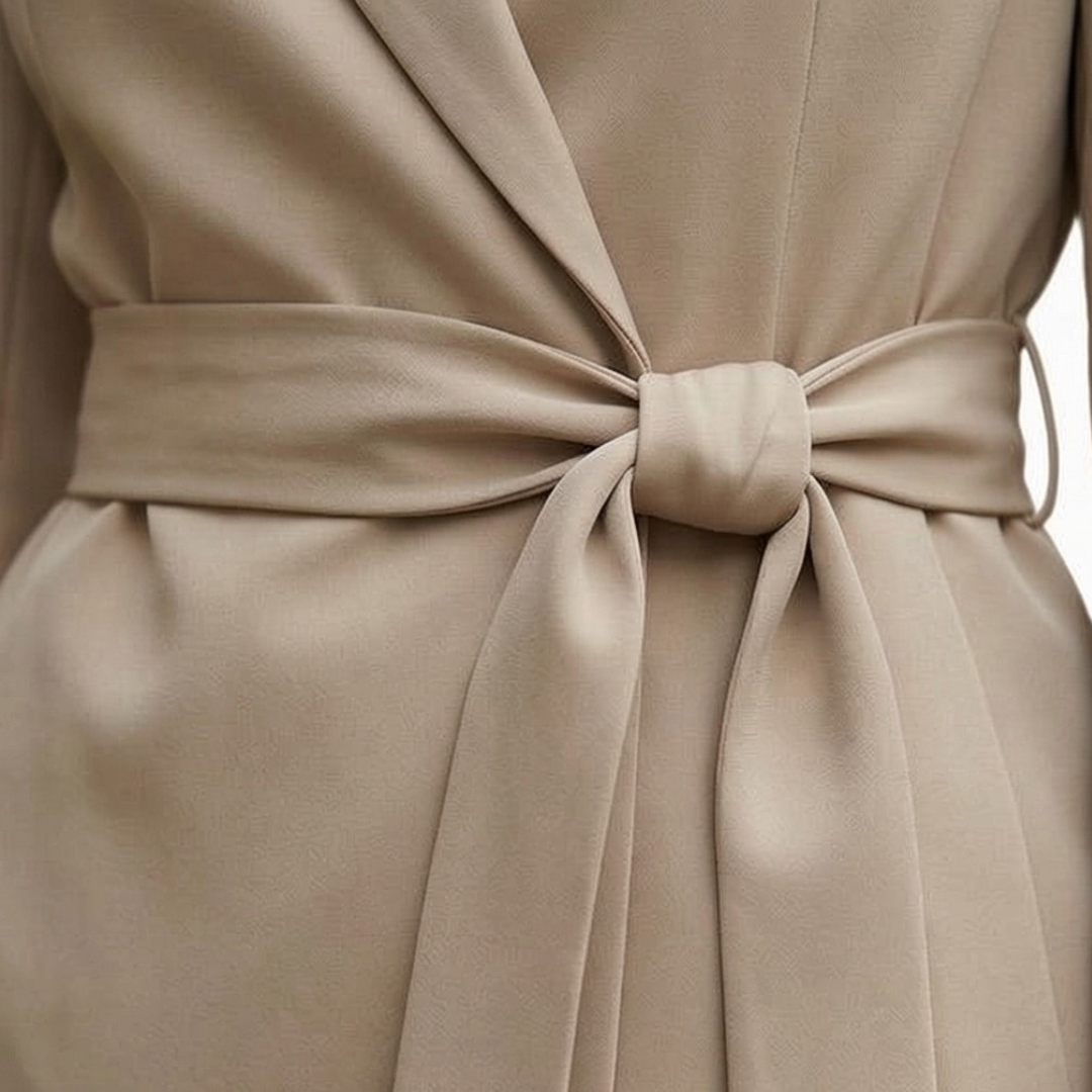 Ellara – Wrap Tie Blazer & Wide Leg Pants Set