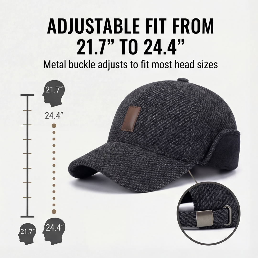 Coldguard - Fleece lined winter baseball cap with ear flaps