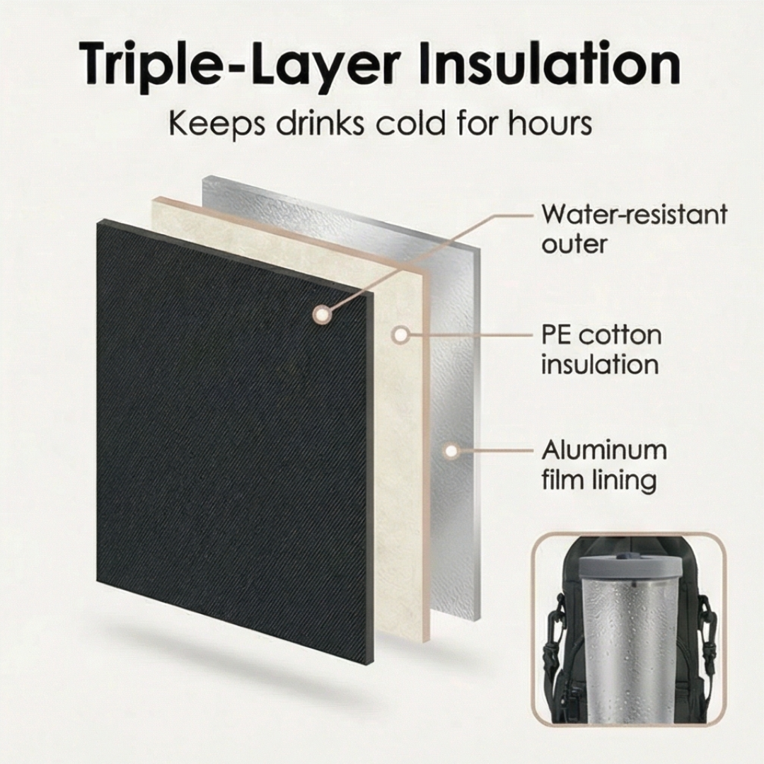 Carryvive – Insulated Water Bottle Carrier with Phone Pocket