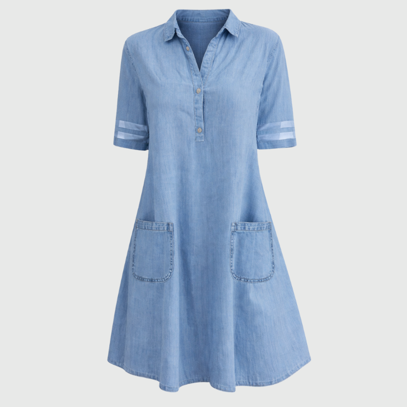 Camille | Fluid Mini Denim Dress
