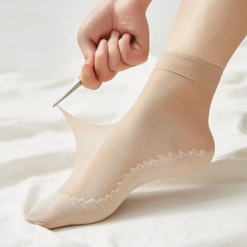 Feeluxe - Silky Anti-Slip Cotton Socks (5+5 Free)