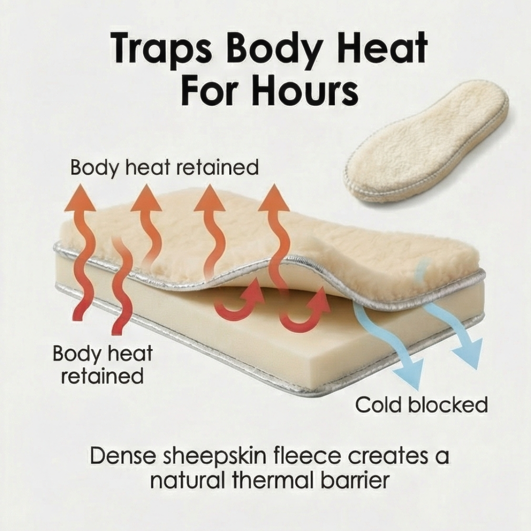 Cozystep – Plush Sheepskin Insoles for Warm Winter Feet