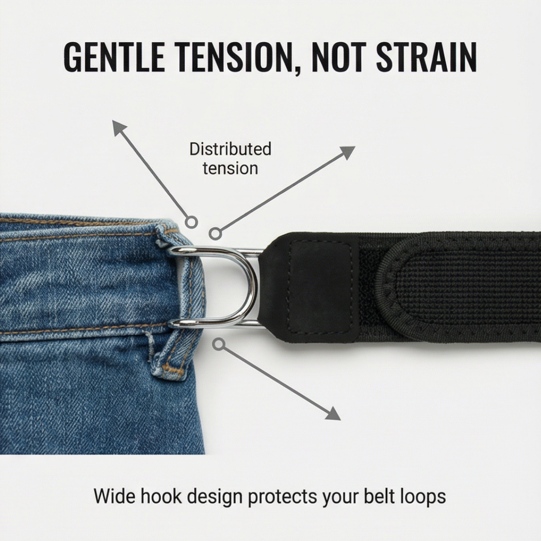 Looplock - No buckle elastic belt connector (2-pack)