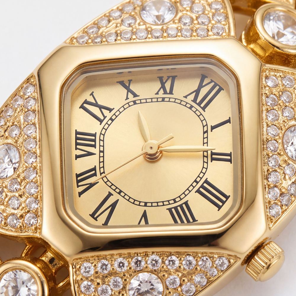 Lastfive – Rhombus Crystal Dial Link Bracelet Watch