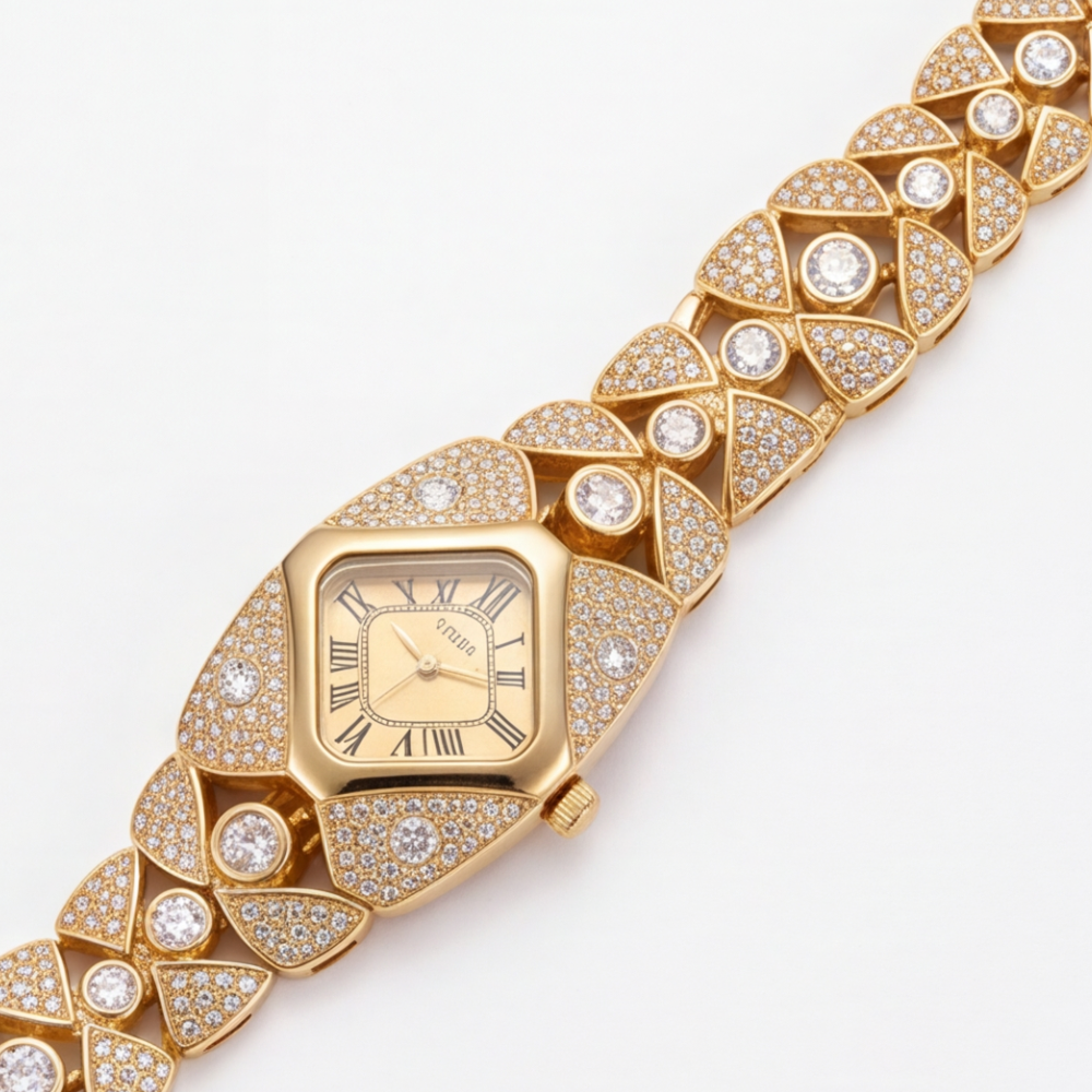 Lastfive – Rhombus Crystal Dial Link Bracelet Watch
