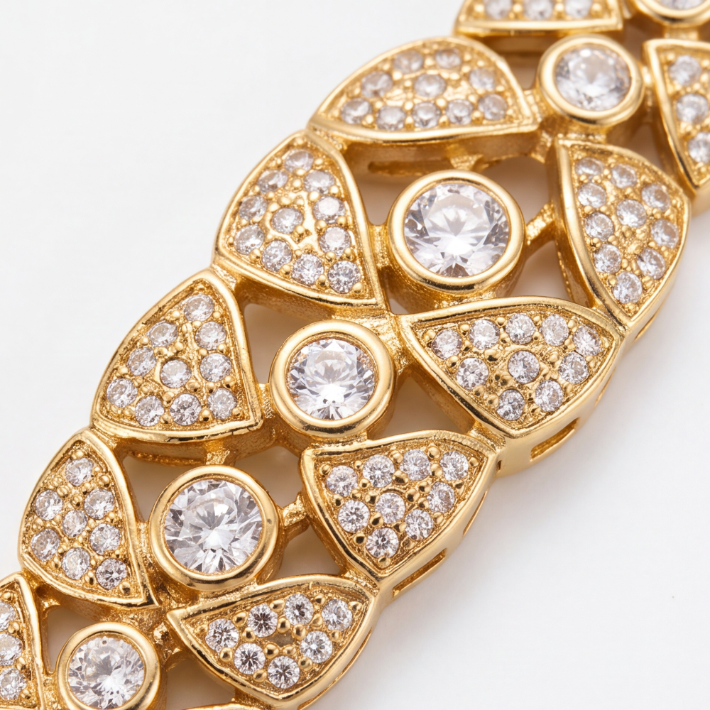 Lastfive – Rhombus Crystal Dial Link Bracelet Watch