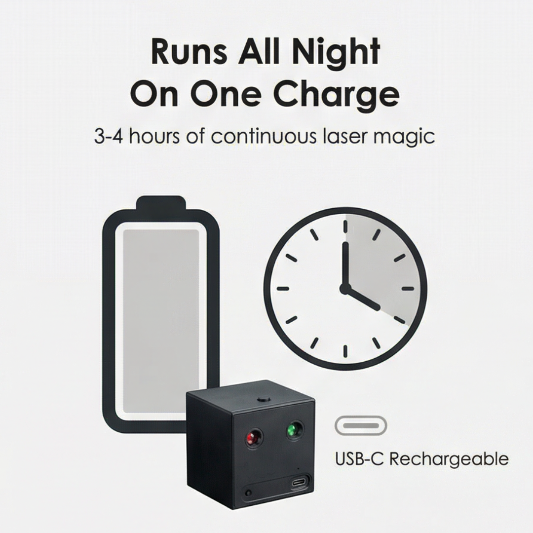Lumivibe - Rechargeable mini laser party light