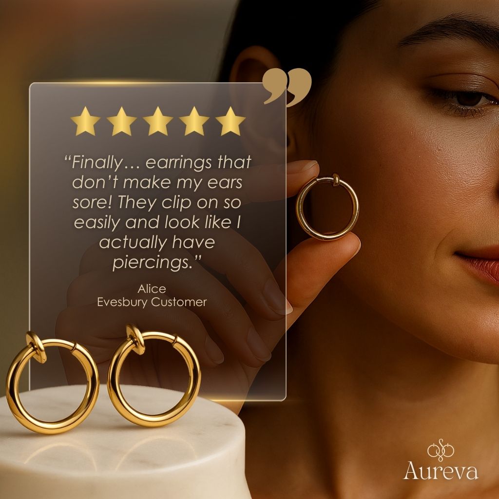 Aureva – Retractable Clip-On Comfort Earrings