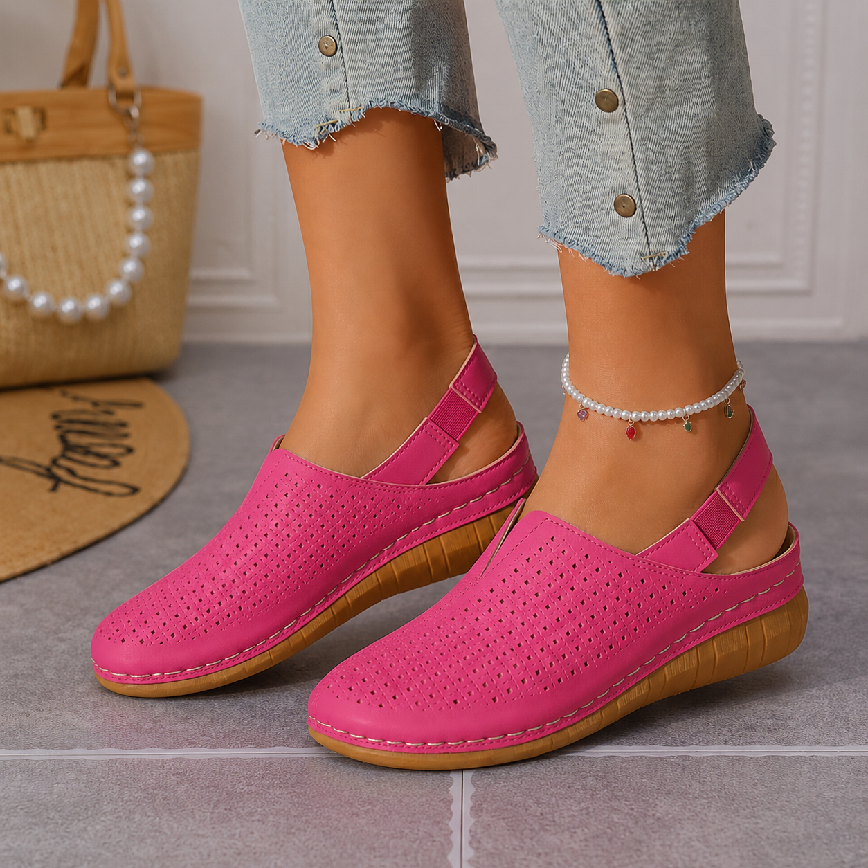 Airessa – Breathable Mesh Slip-On Mules with Cushioned Air Sole