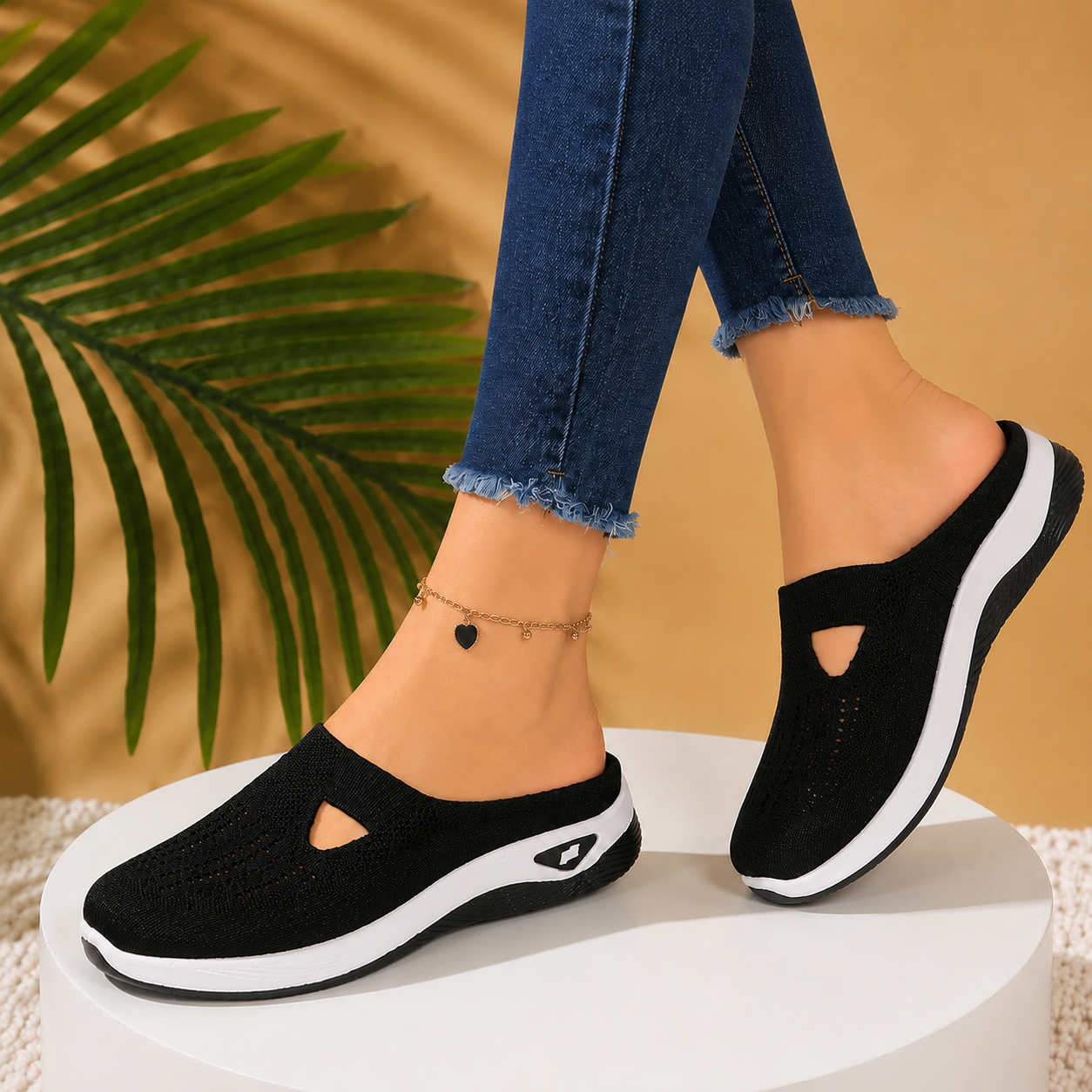 Airessa – Breathable Mesh Slip-On Mules with Cushioned Air Sole