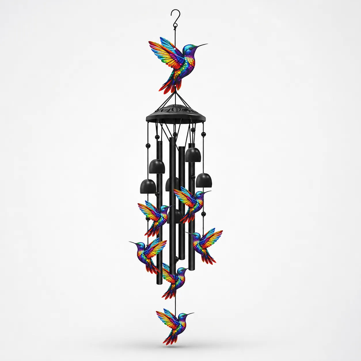 Birdsong – Rainbow Hummingbird Wind Chime for Garden, Patio & Porch