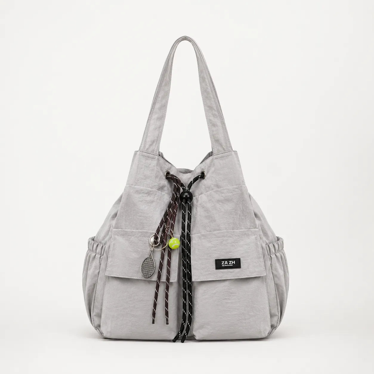 Carryall – Convertible Drawstring Canvas Tote Backpack with Cargo Pockets