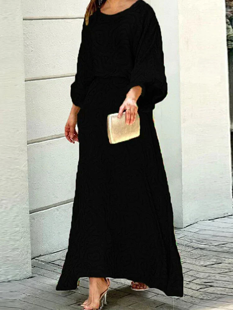 LILA – TRENDY O-NECK FALL OUTFIT FOR EFFORTLESS STYLE