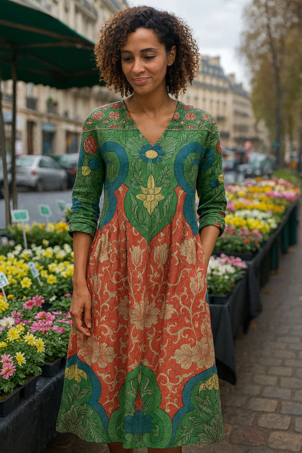 Bianca™ Vintage Floral Long Dress
