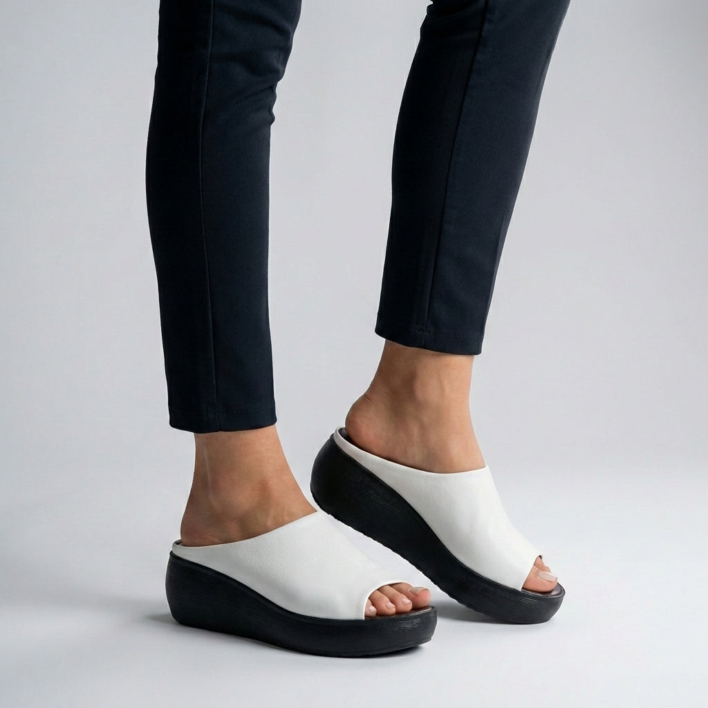 Kayla | Women’s Orthopedic Platform Slide Sandals with Open Toe
