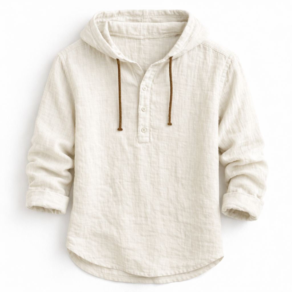 Mountain™ | Casual Linen Hooded Shirt