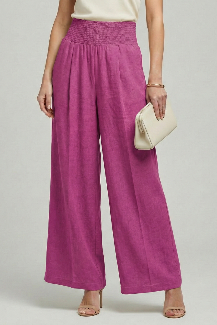 Charlotte | Women’s Palazzo Trousers with High Waist and Pleats