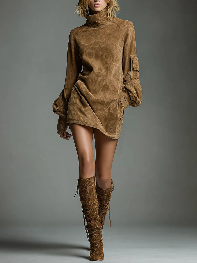 Maelina | Women's High Neck Mini Dress