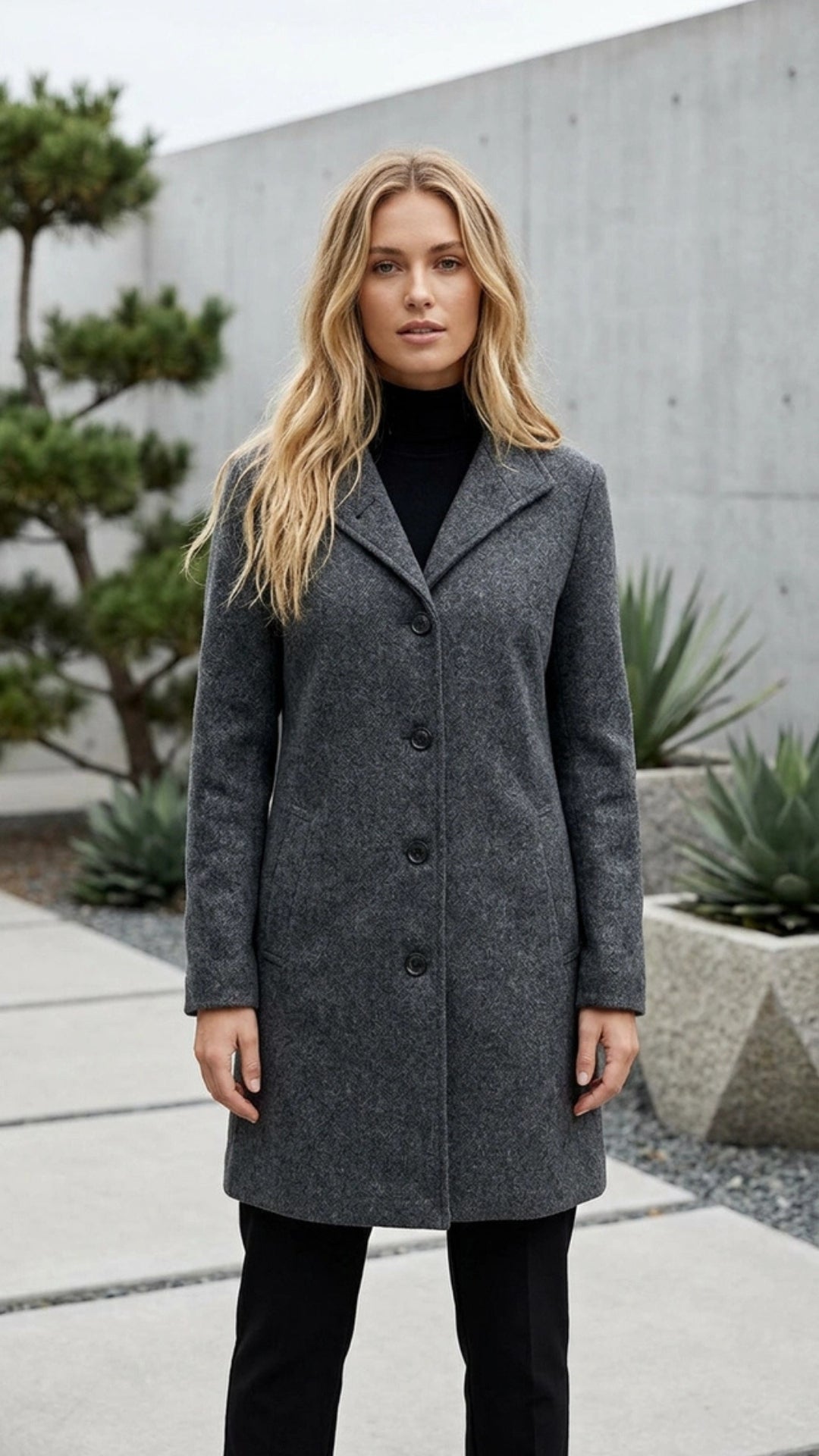 Women’s Button-Up Long Coat