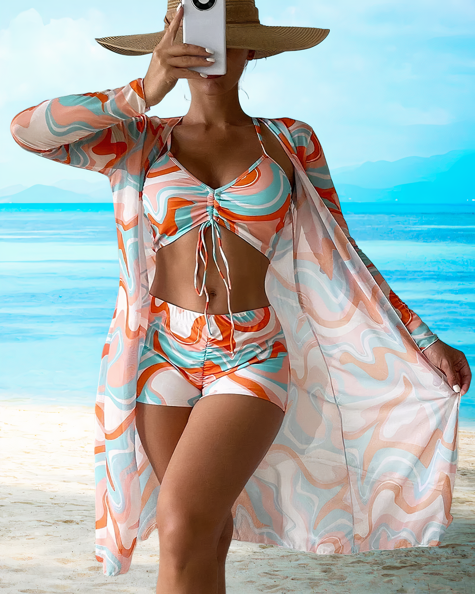 Penélope® | High Waist Bikini Set Cover-up