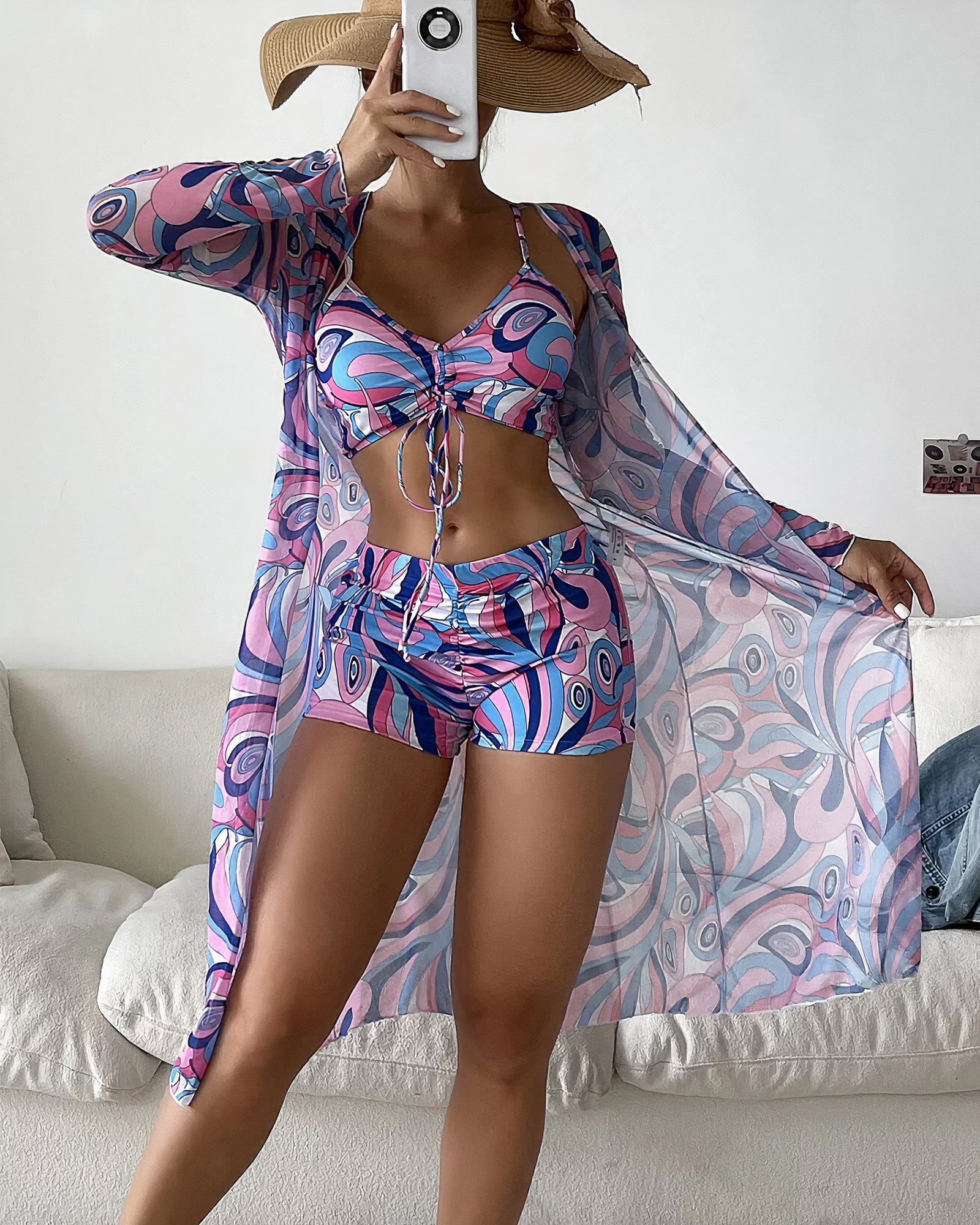 Penélope® | High Waist Bikini Set Cover-up