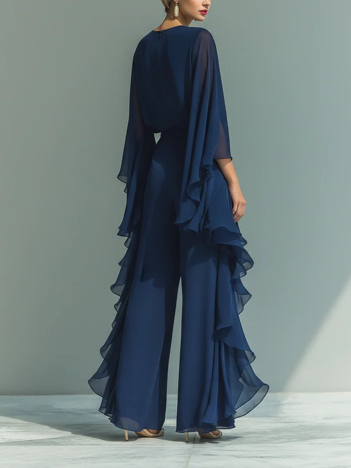 Aurora™ | Elegant Chiffon Ruffled Dress