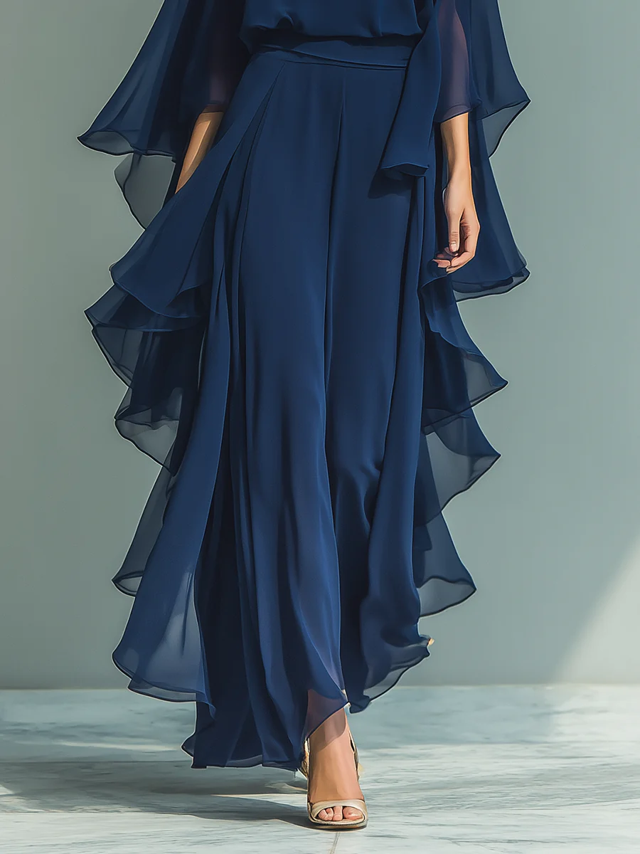 Aurora™ | Elegant Chiffon Ruffled Dress