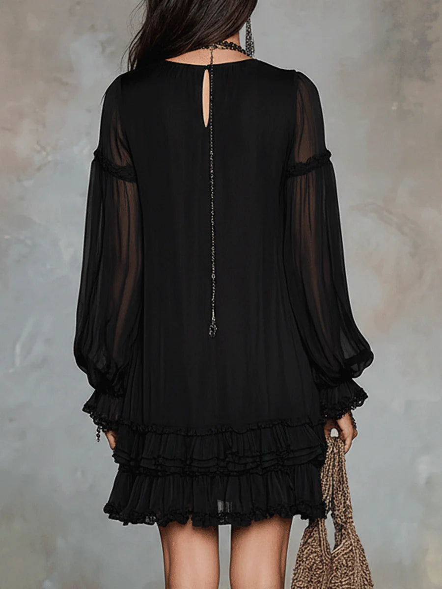 Linda | Black Mini Slimming Dress
