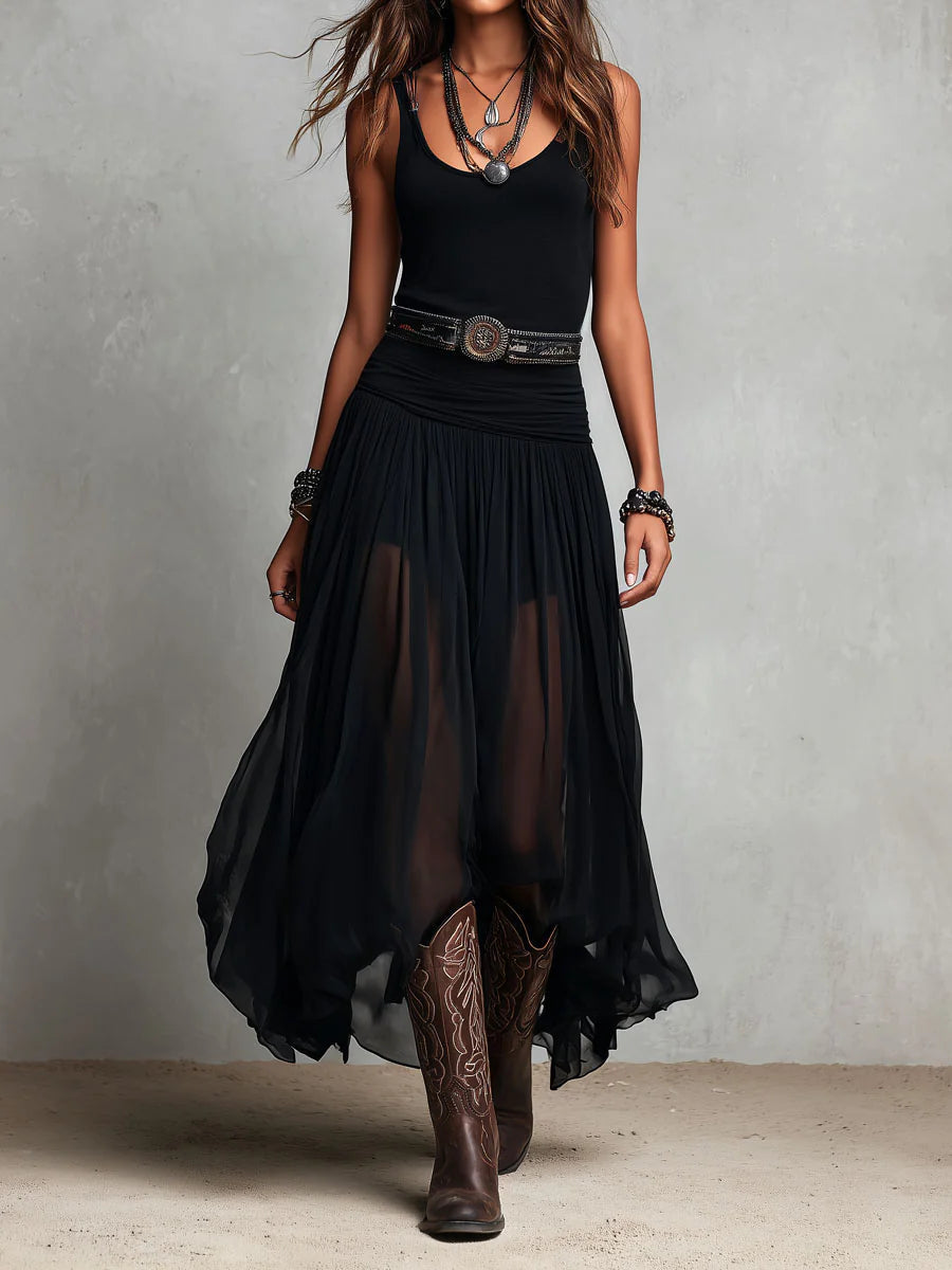 Lyndsay™ Skirt Maxi Dress with Belt