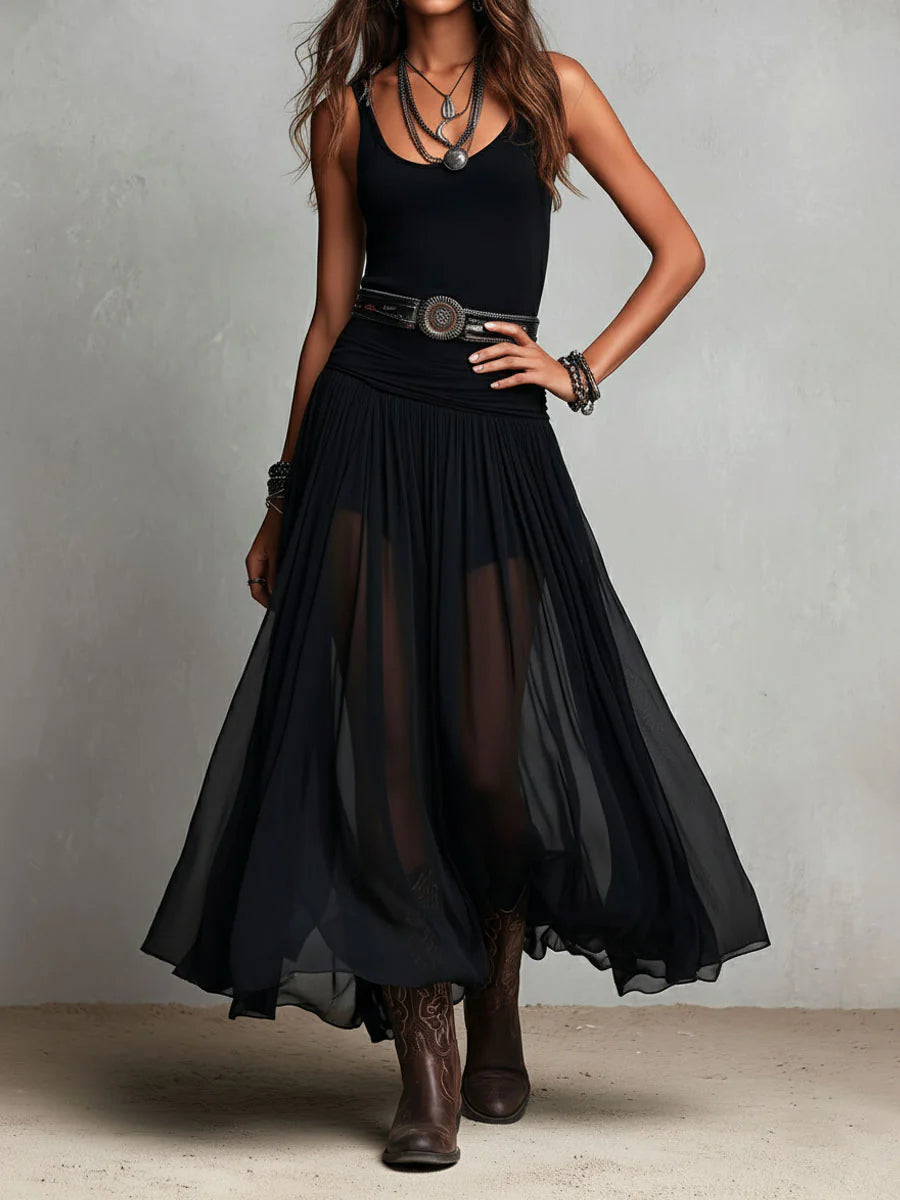 Lyndsay™ Skirt Maxi Dress with Belt