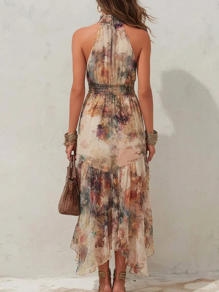 Chloe | Vintage Floral Soft Midi Dress