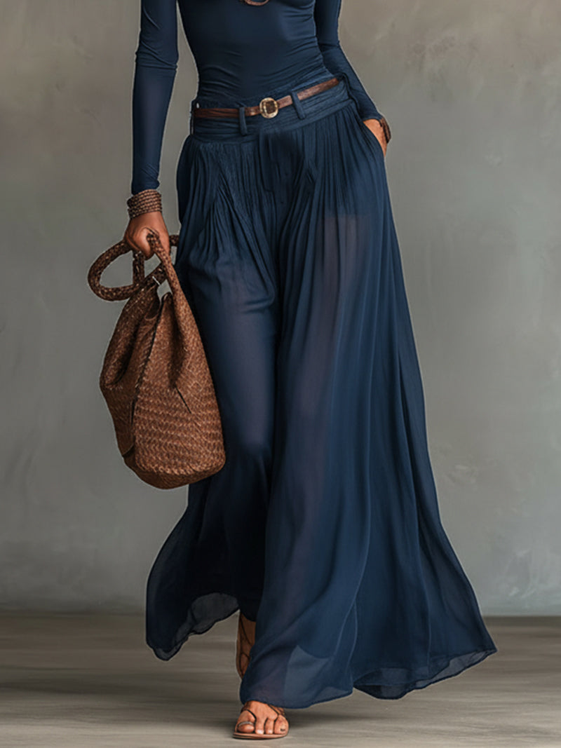 Monica | Navy Blue Tulle Slimming Set