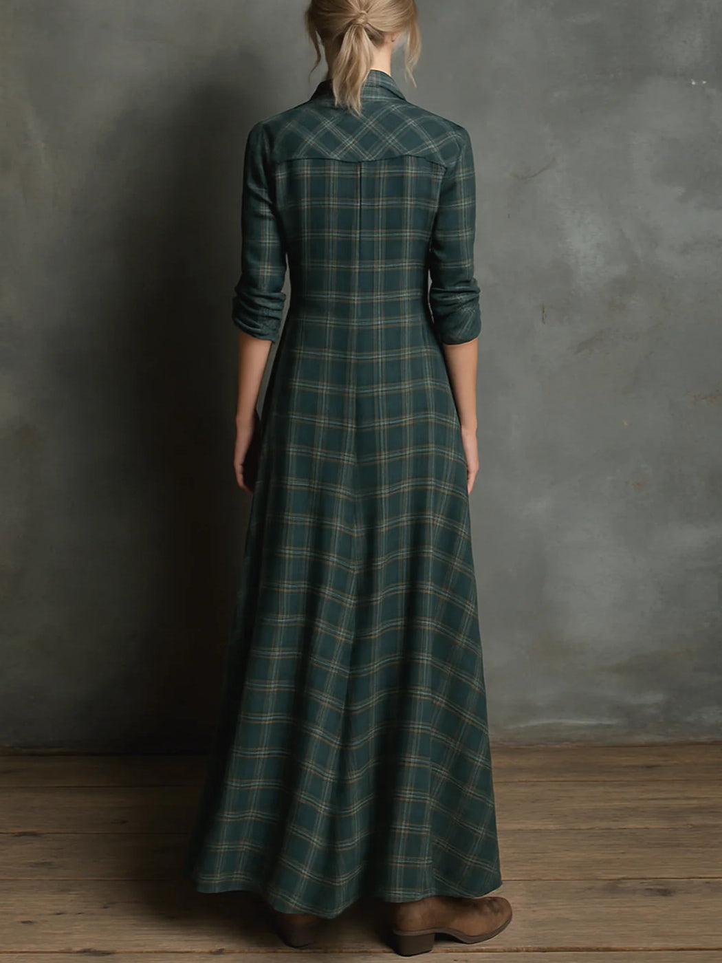 Camila | Long Checkered Dress
