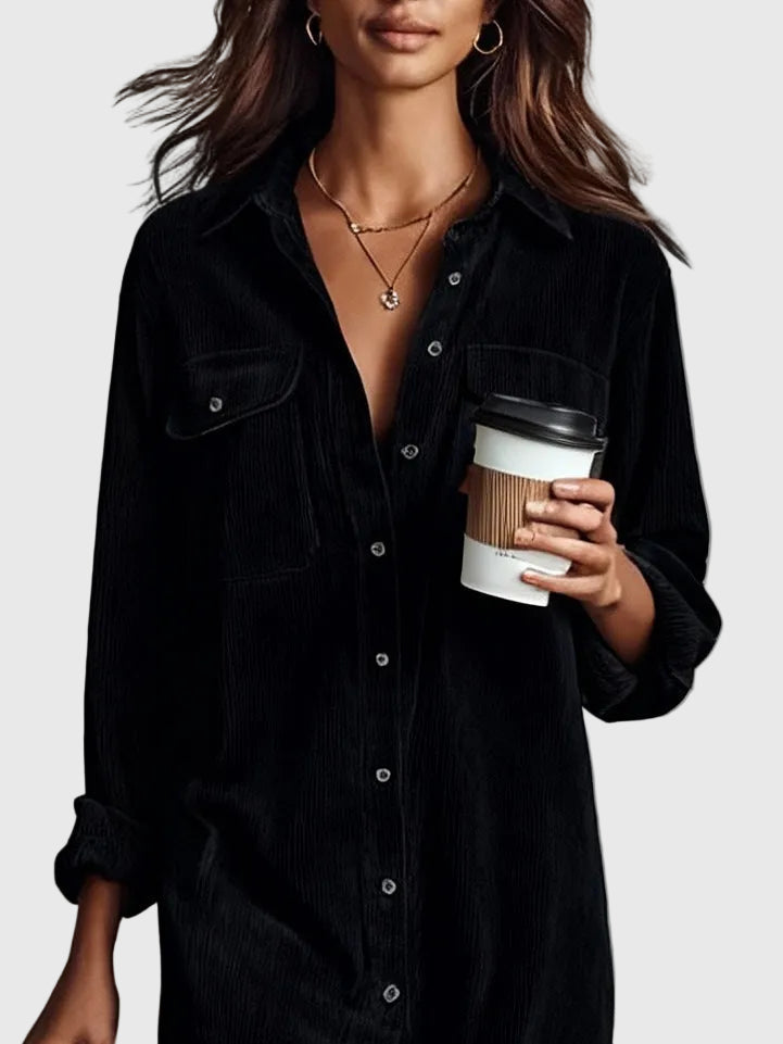 Clara | Midi Corduroy Dress