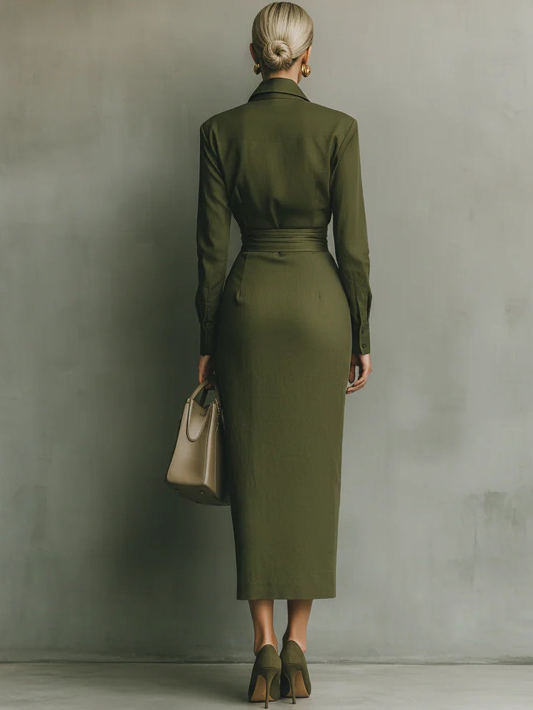 Tamariel | Wrap Silhouette Shirt Dress
