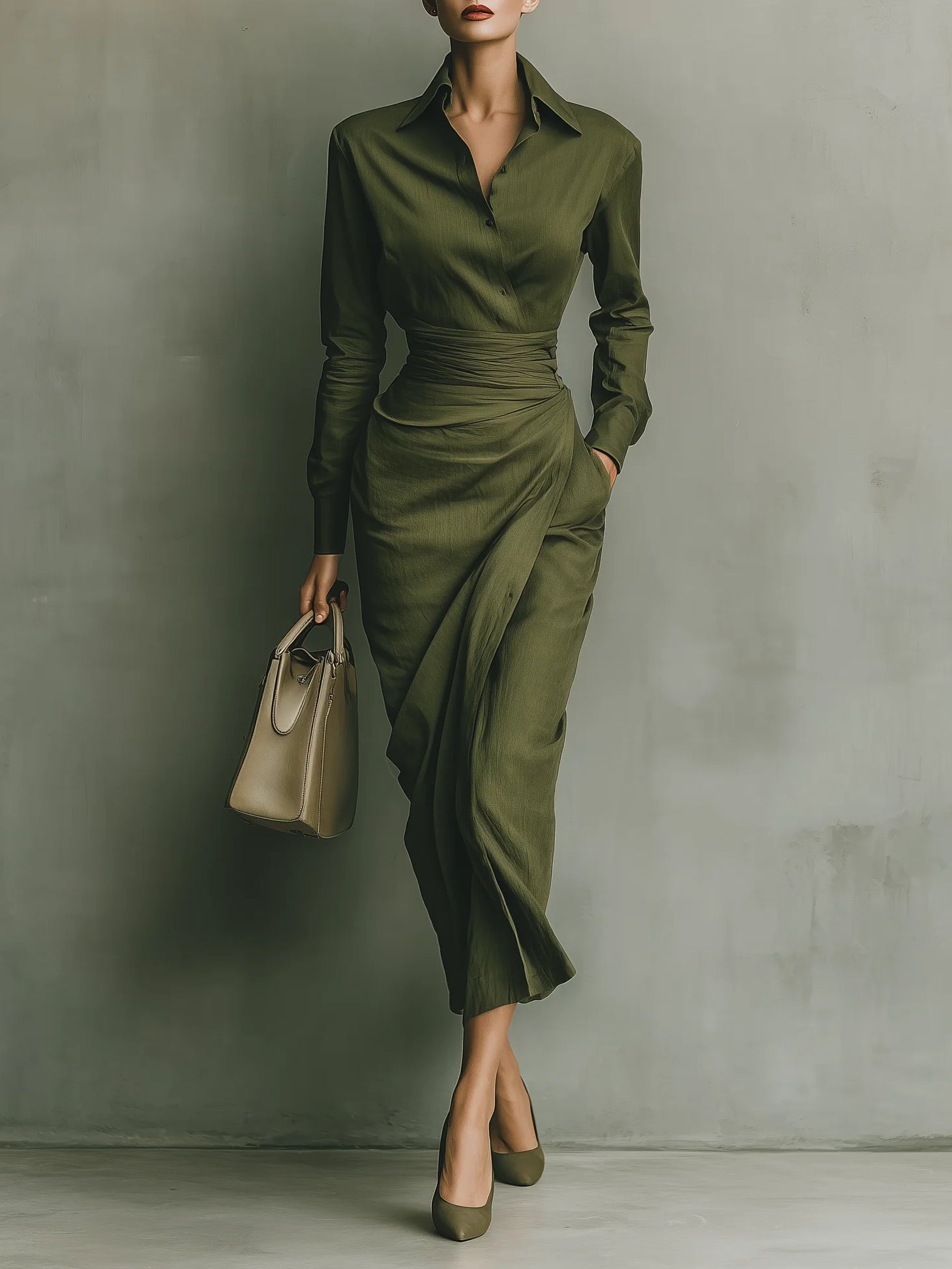 Tamariel | Wrap Silhouette Shirt Dress