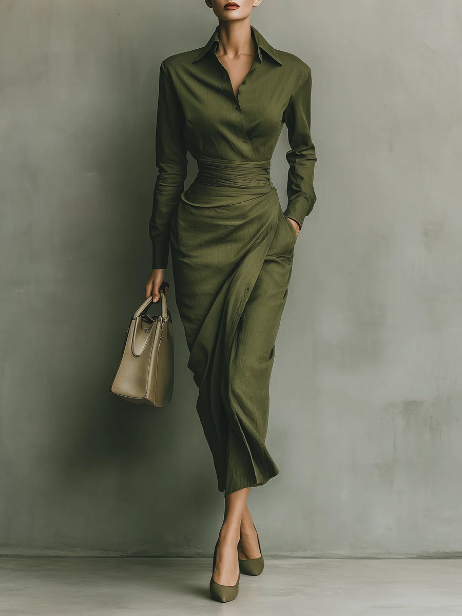 Tamariel | Wrap Silhouette Shirt Dress