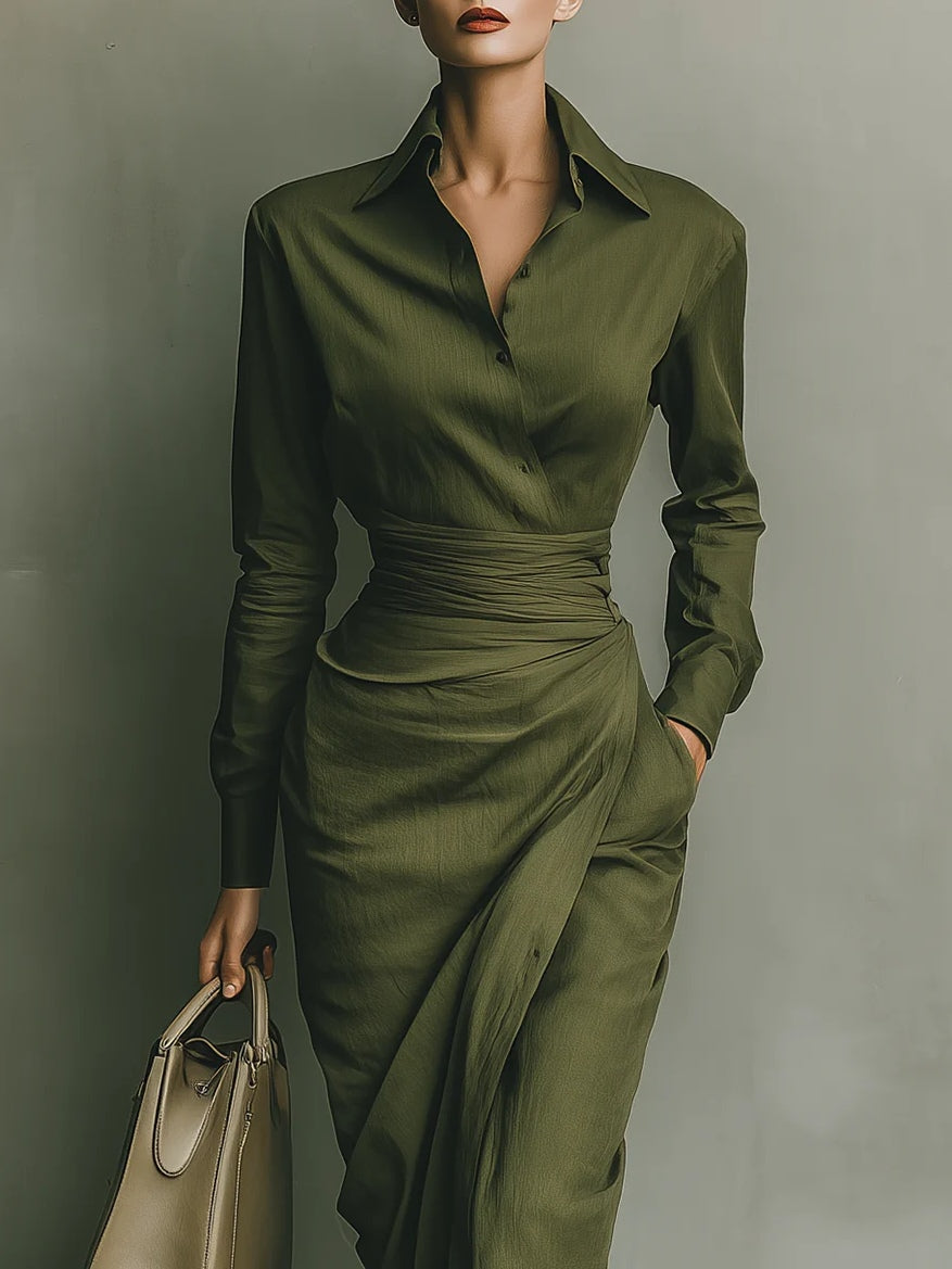 Tamariel | Wrap Silhouette Shirt Dress