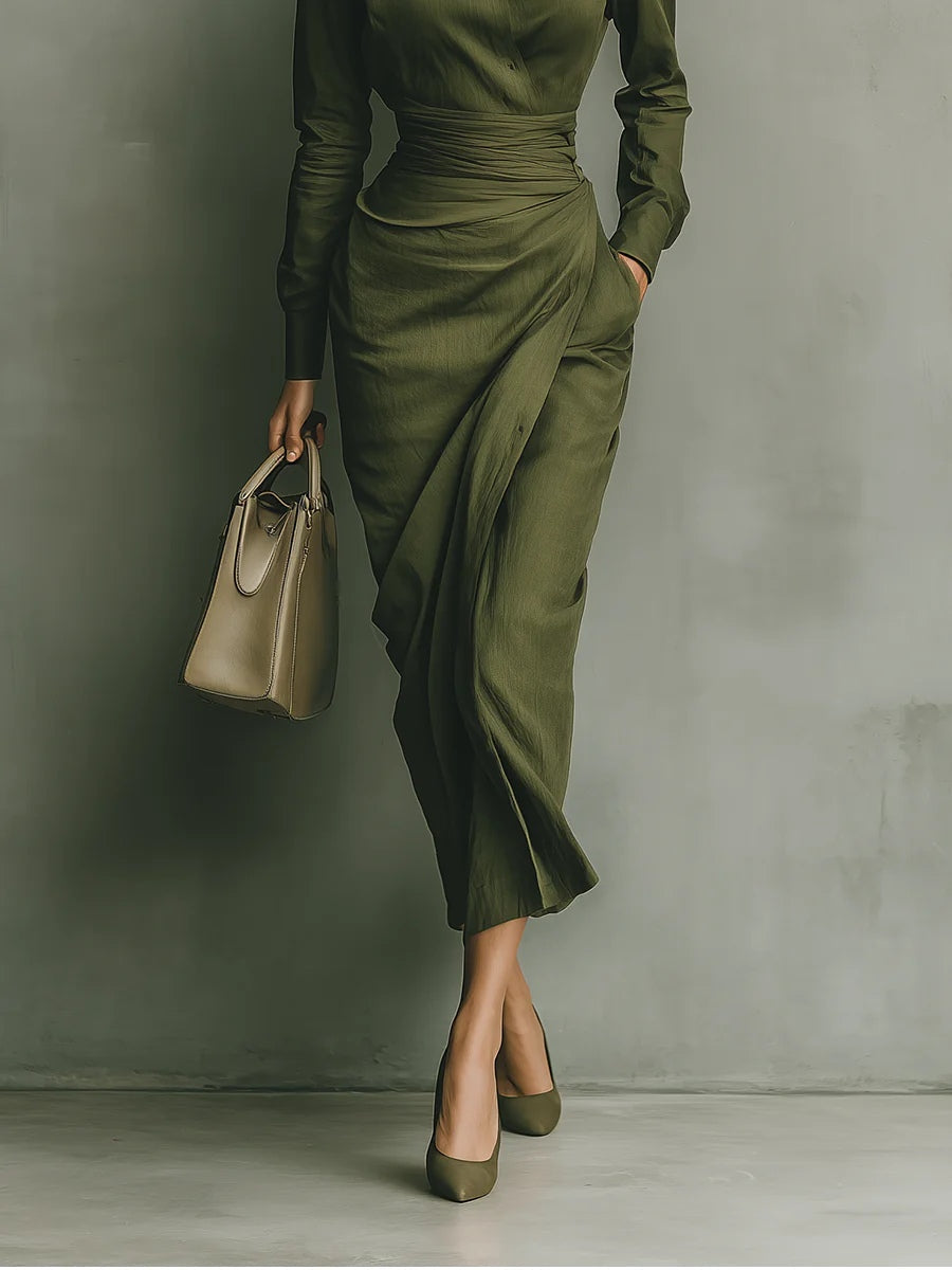 Tamariel | Wrap Silhouette Shirt Dress