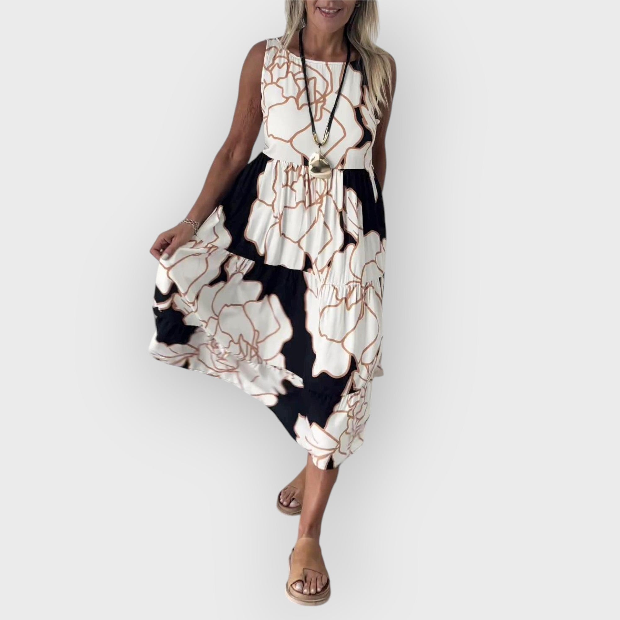 EVITA – STYLISH OFF-SHOULDER FLORAL DRESS