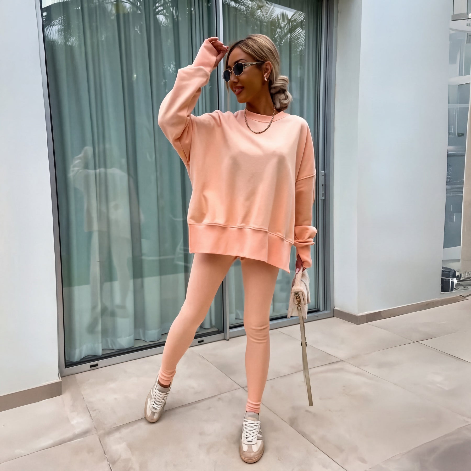 Yachi™ | Casual Long Sleeve Sweatshirt & Pants Set