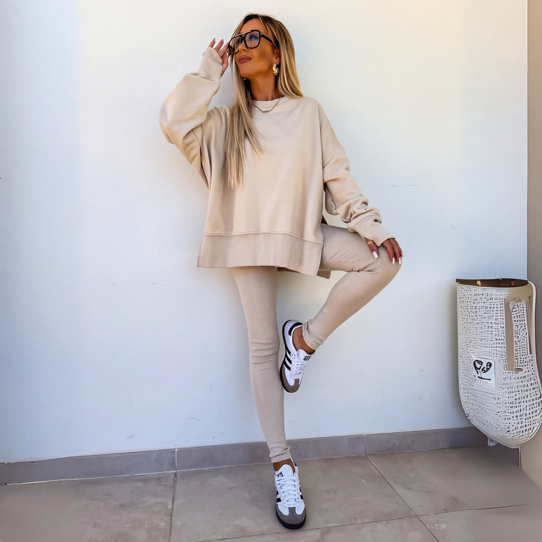 Yachi™ | Casual Long Sleeve Sweatshirt & Pants Set