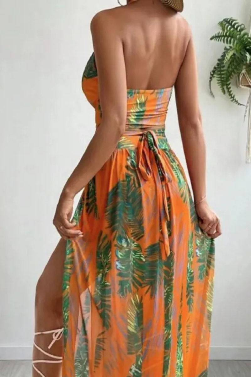 Zandria | Blouse Skirt in Gaze Three-Piece Swimsuit