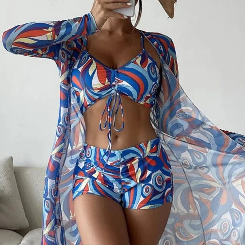 Olivia® | 3 in 1 - bikini top + pants + kimono