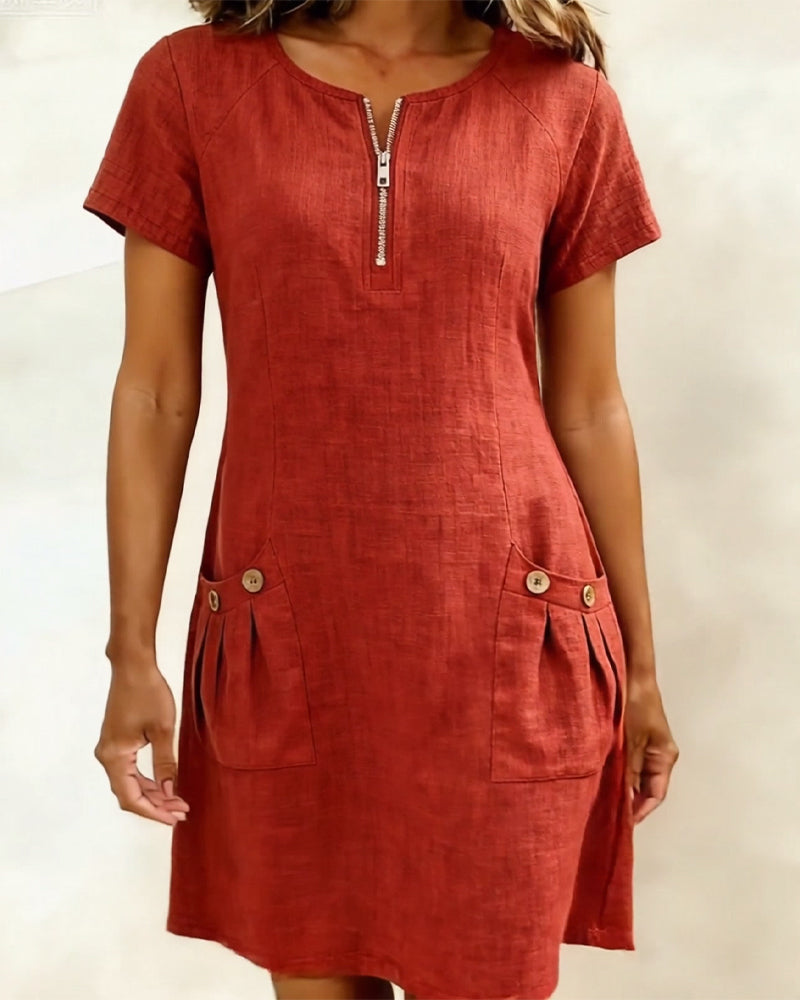 Elenia™ | Casual Zipper Dress