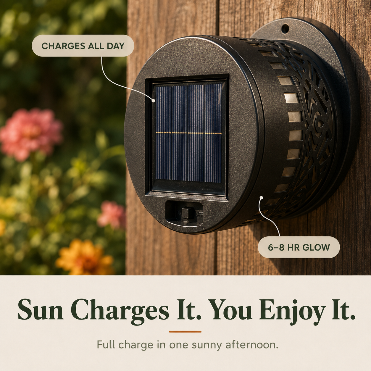 Lumara – Solar Mandala Wall Light Outdoor Garden Fence Projector