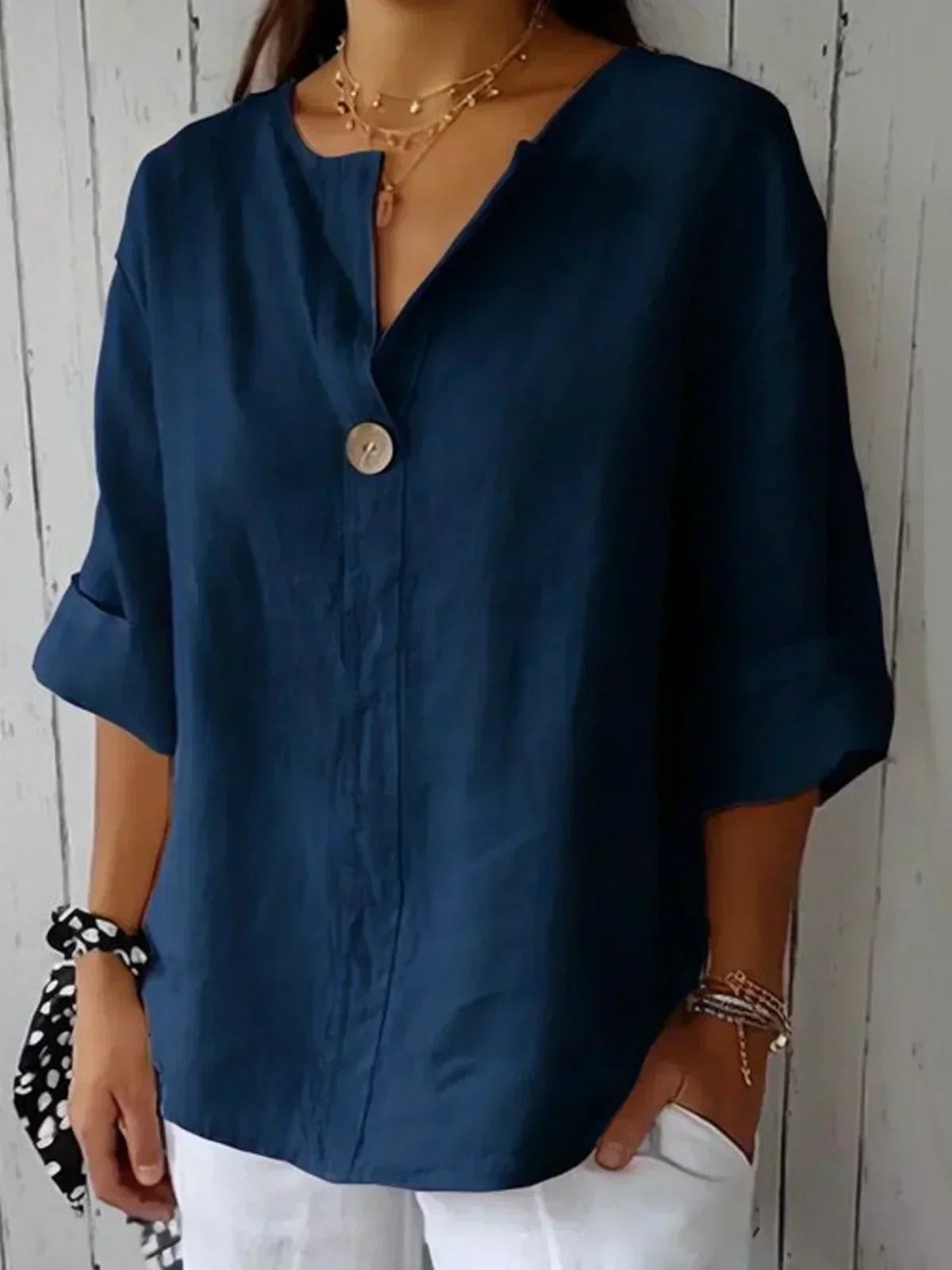 Deva™ | Casual V-Neck Blouse