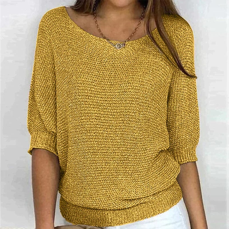 Roundelle™ | Three Quarter Sleeve Sweater
