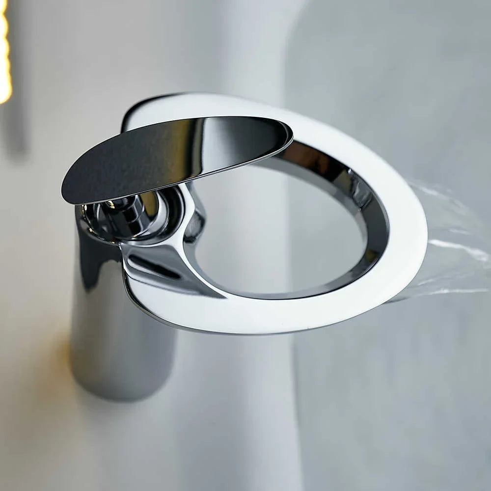 Copperflow – Waterfall Bathroom Faucet, Single Hole